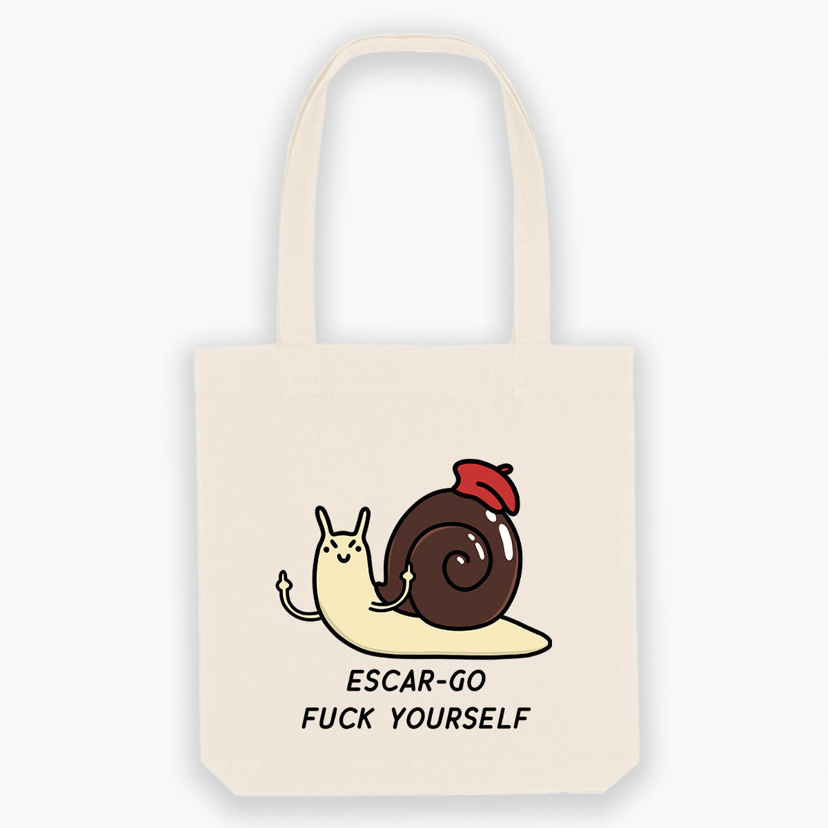Escar-go F*ck Yourself Tote Bag-Sassy Accessories, Sassy Gifts, Sassy Tote Bag, STAU760-Sassy Spud
