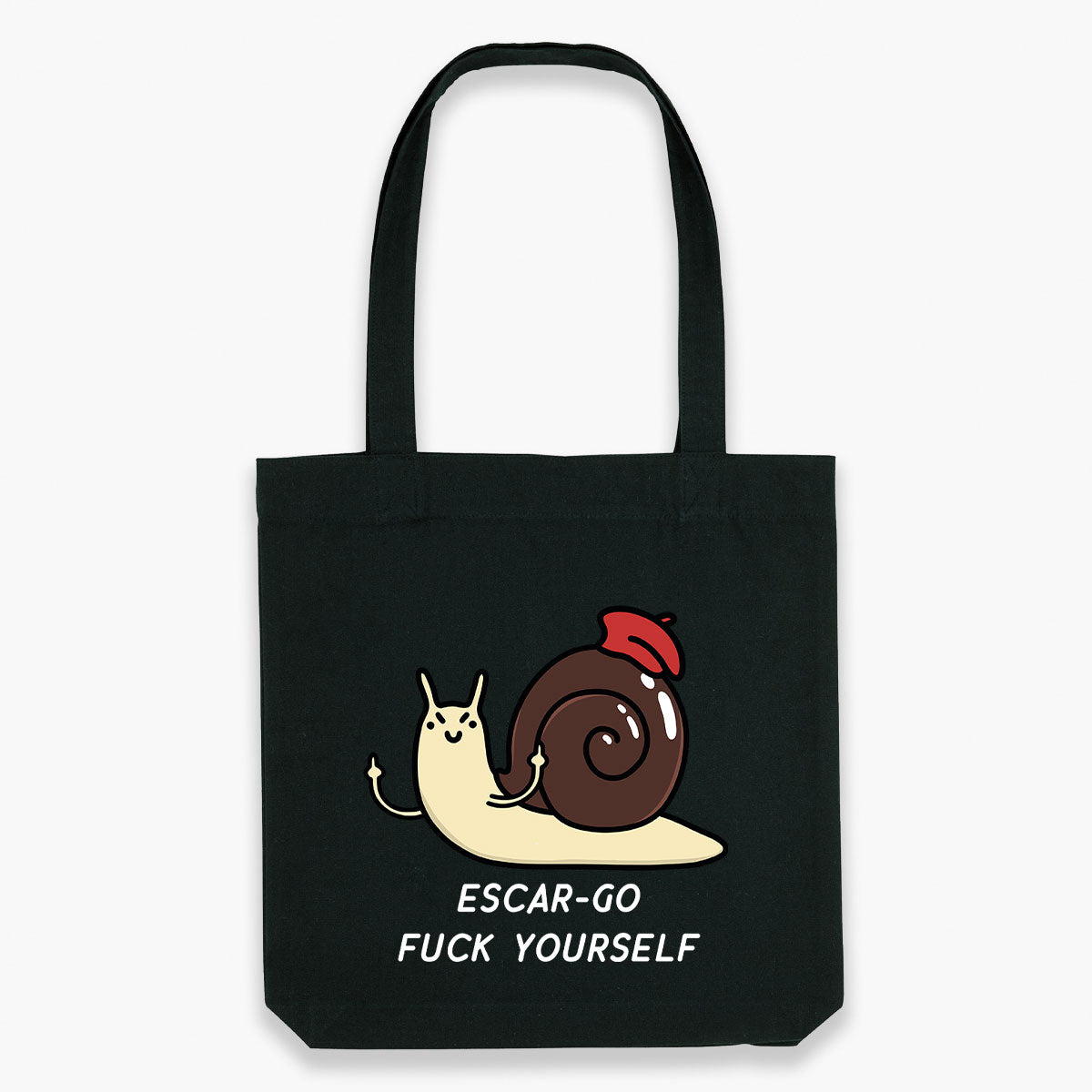 Escar-go F*ck Yourself Tote Bag-Sassy Accessories, Sassy Gifts, Sassy Tote Bag, STAU760-Sassy Spud