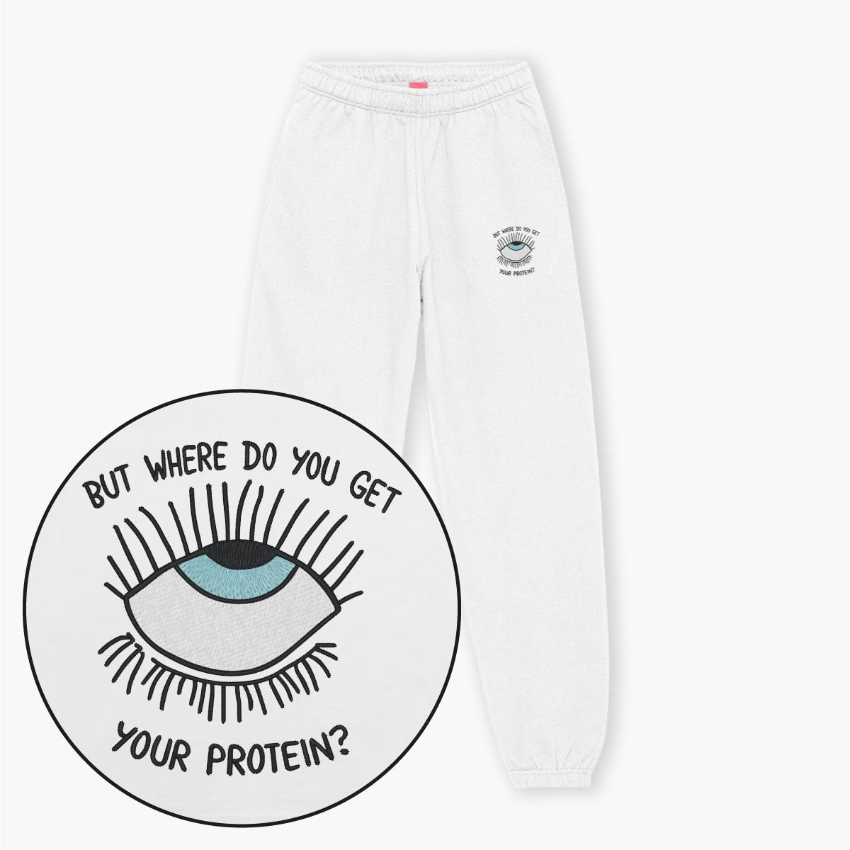 Eyeroll Embroidered Joggers (Unisex)-Embroidered Clothing, Embroidered Joggers, JH072-Sassy Spud