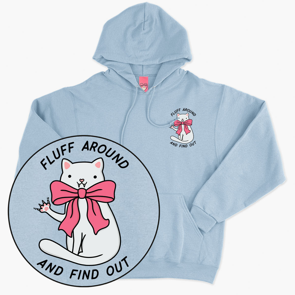 Fluff Around Hoodie (Unisex)-Printed Clothing, Printed Hoodie, JH001-Sassy Spud