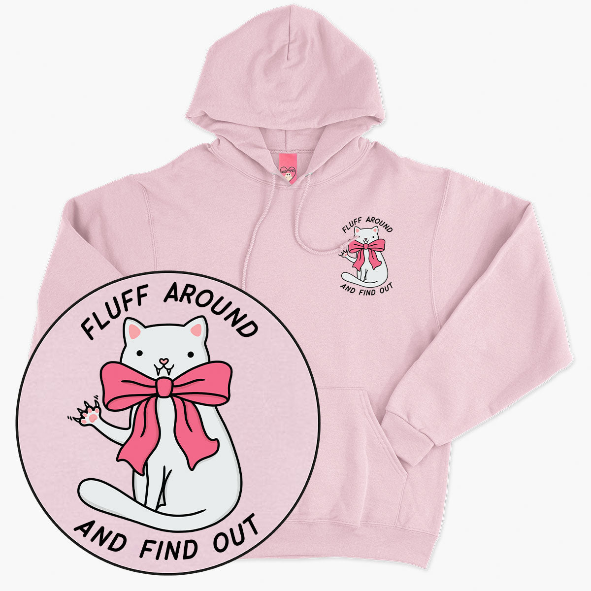 Fluff Around Hoodie (Unisex)-Printed Clothing, Printed Hoodie, JH001-Sassy Spud