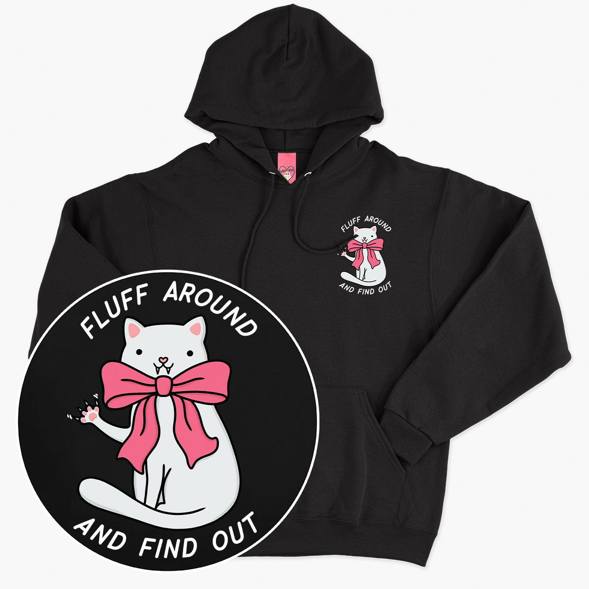 Fluff Around Hoodie (Unisex)-Printed Clothing, Printed Hoodie, JH001-Sassy Spud