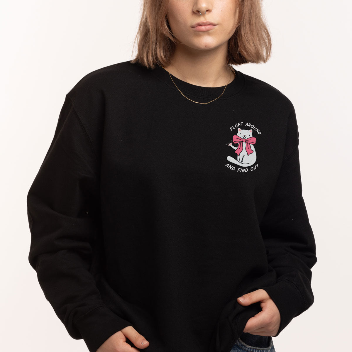 Fluff Around Sweatshirt (Unisex)-Printed Clothing, Printed Sweatshirt, JH030-Sassy Spud