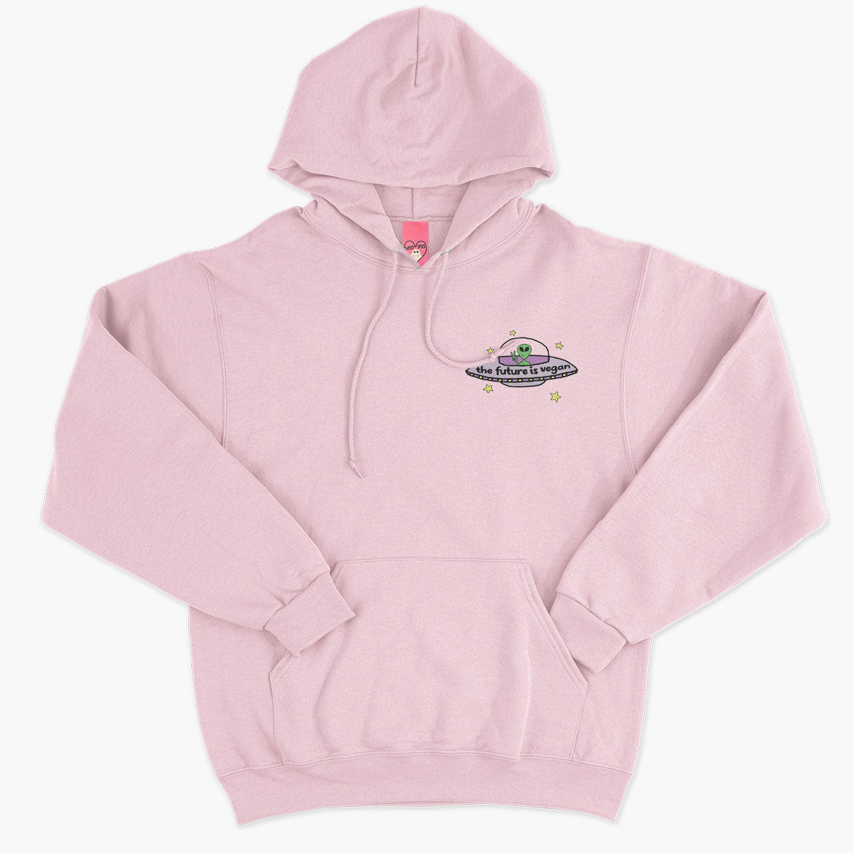 Future Is Vegan Embroidered Hoodie (Unisex)-Embroidered Clothing, Embroidered Hoodie, JH001-Sassy Spud