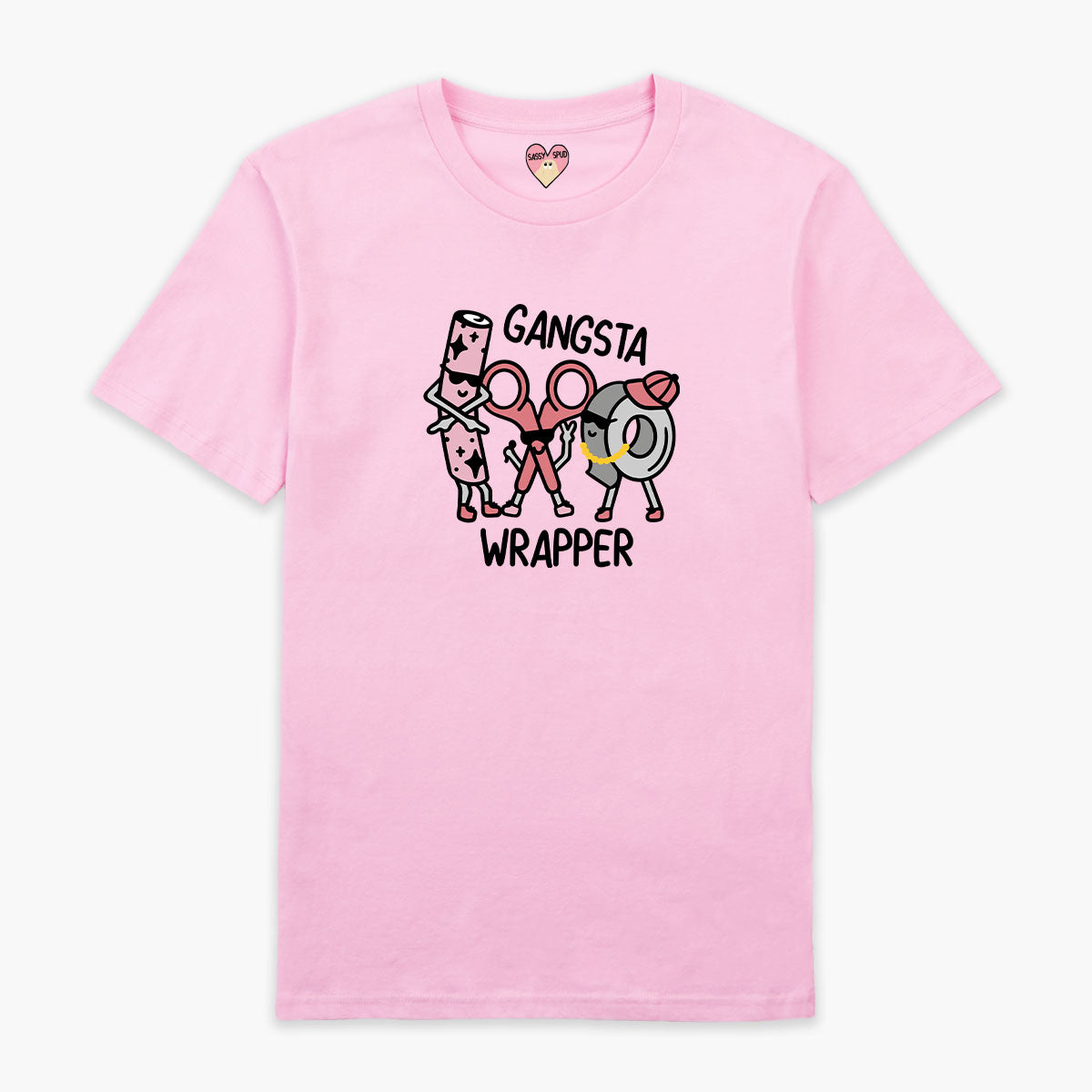 Gangster Wrapper Christmas T-Shirt (Unisex)-Printed Clothing, Printed T Shirt, EP01-Sassy Spud