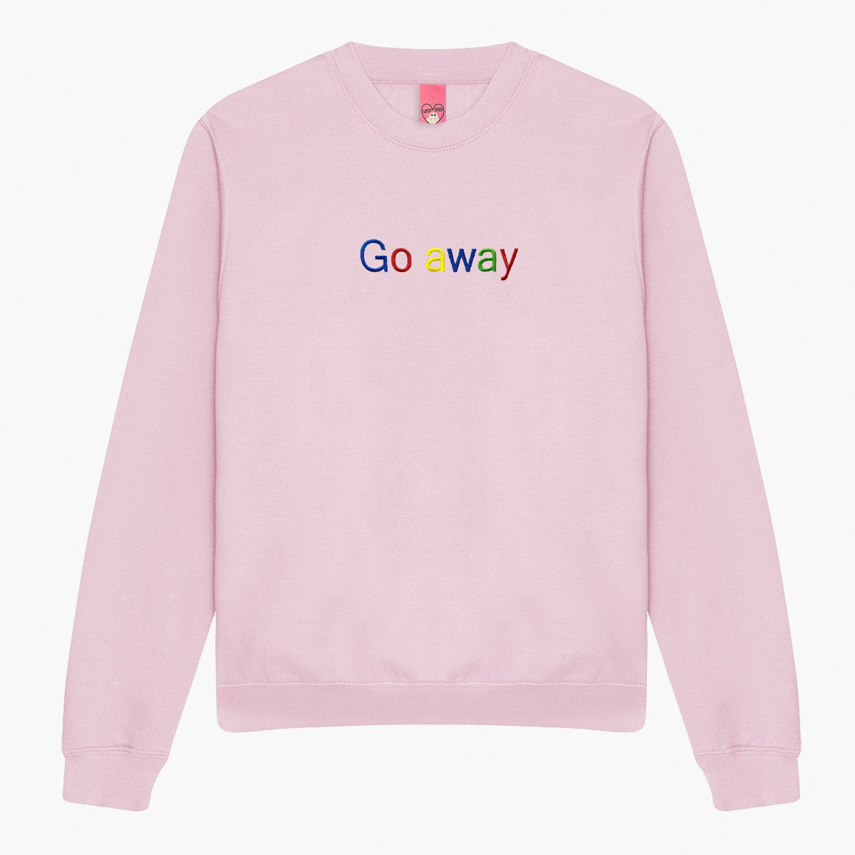 Go Away Embroidered Sweatshirt (Unisex)-Embroidered Clothing, Embroidered Sweatshirt, JH030-Sassy Spud
