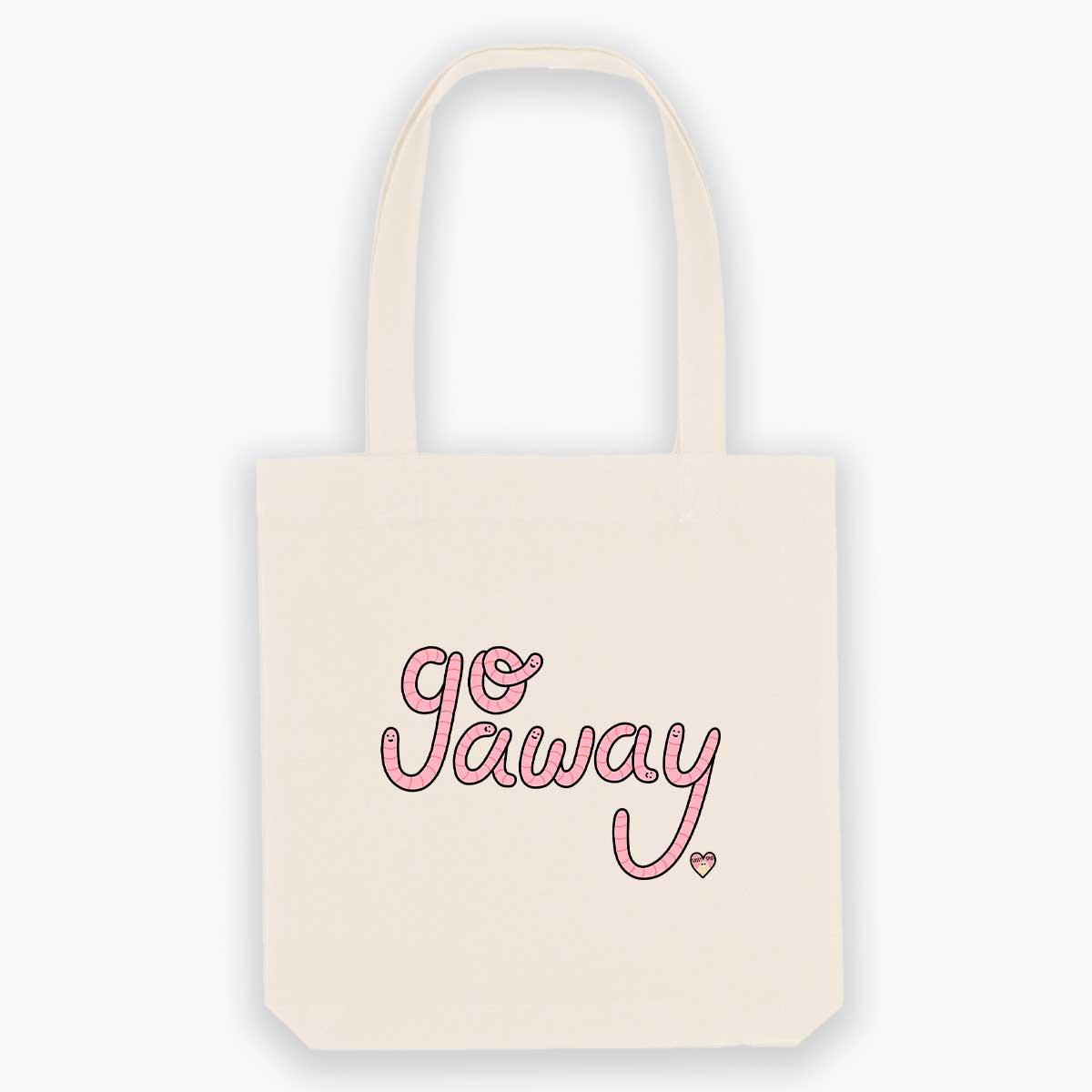 Go Away Rude Worms Tote Bag-Sassy Accessories, Sassy Gifts, Sassy Tote Bag, STAU760-Sassy Spud