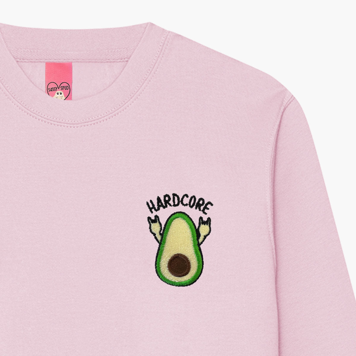 Hardcore Embroidered Sweatshirt (Unisex)-Embroidered Clothing, Embroidered Sweatshirt, JH030-Sassy Spud