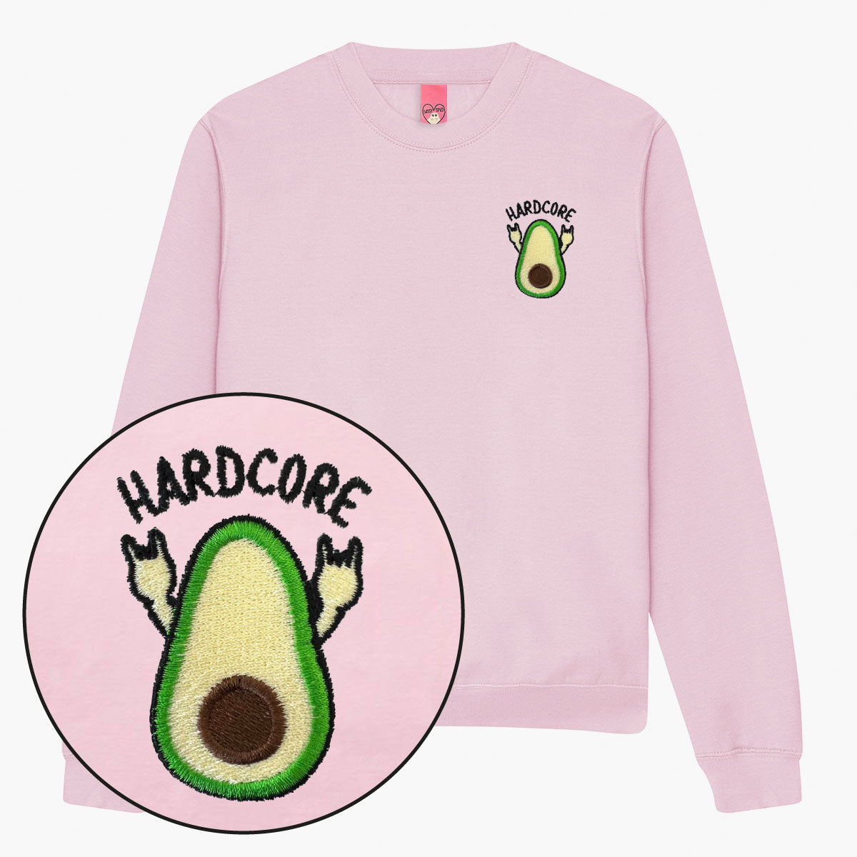 Hardcore Embroidered Sweatshirt (Unisex)-Embroidered Clothing, Embroidered Sweatshirt, JH030-Sassy Spud
