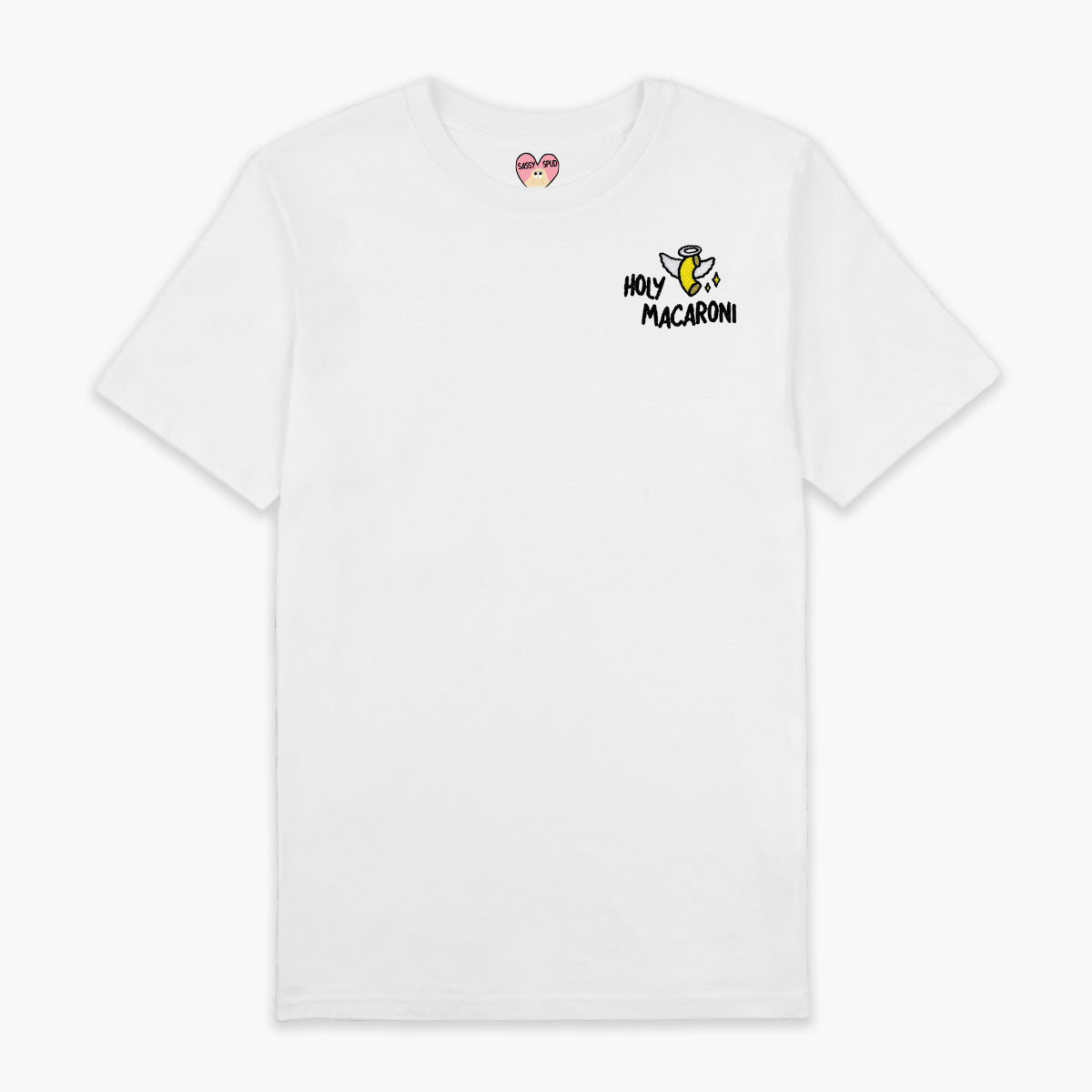 Holy Macaroni Embroidered T-Shirt (Unisex)-Embroidered Clothing, Embroidered T Shirt, EP01-Sassy Spud