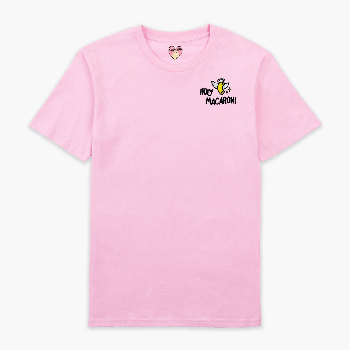 Holy Macaroni Embroidered T-Shirt (Unisex)-Embroidered Clothing, Embroidered T Shirt, EP01-Sassy Spud