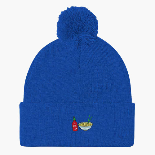 Hot Noodles Embroidered Beanie-Embroidered Clothing, Embroidered Beanie, BB426-Sassy Spud