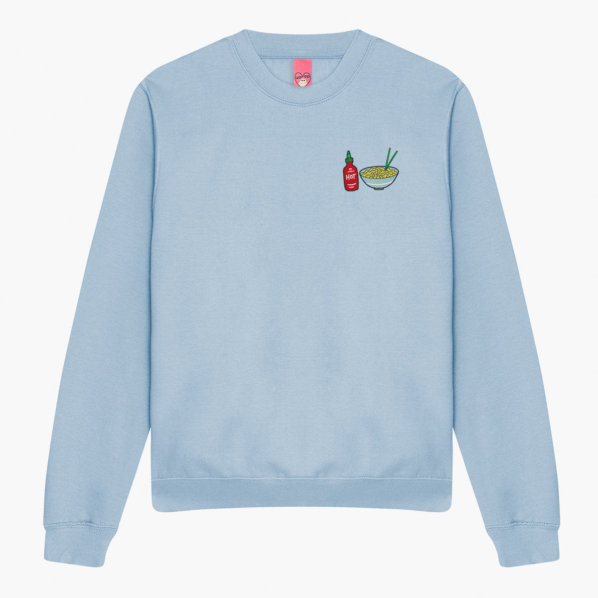 Hot Noodles Embroidered Sweatshirt (Unisex)-Embroidered Clothing, Embroidered Sweatshirt, JH030-Sassy Spud