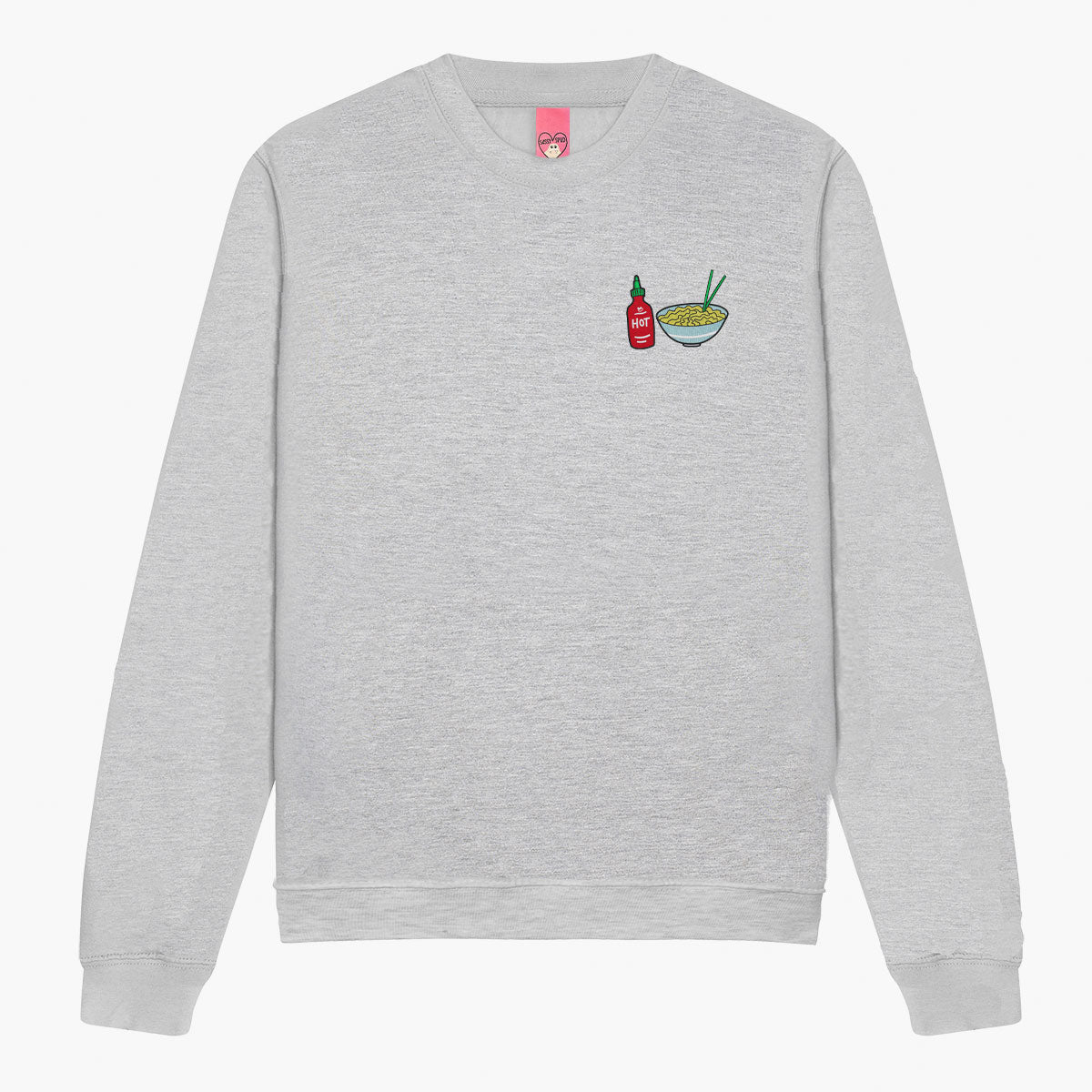 Hot Noodles Embroidered Sweatshirt (Unisex)-Embroidered Clothing, Embroidered Sweatshirt, JH030-Sassy Spud