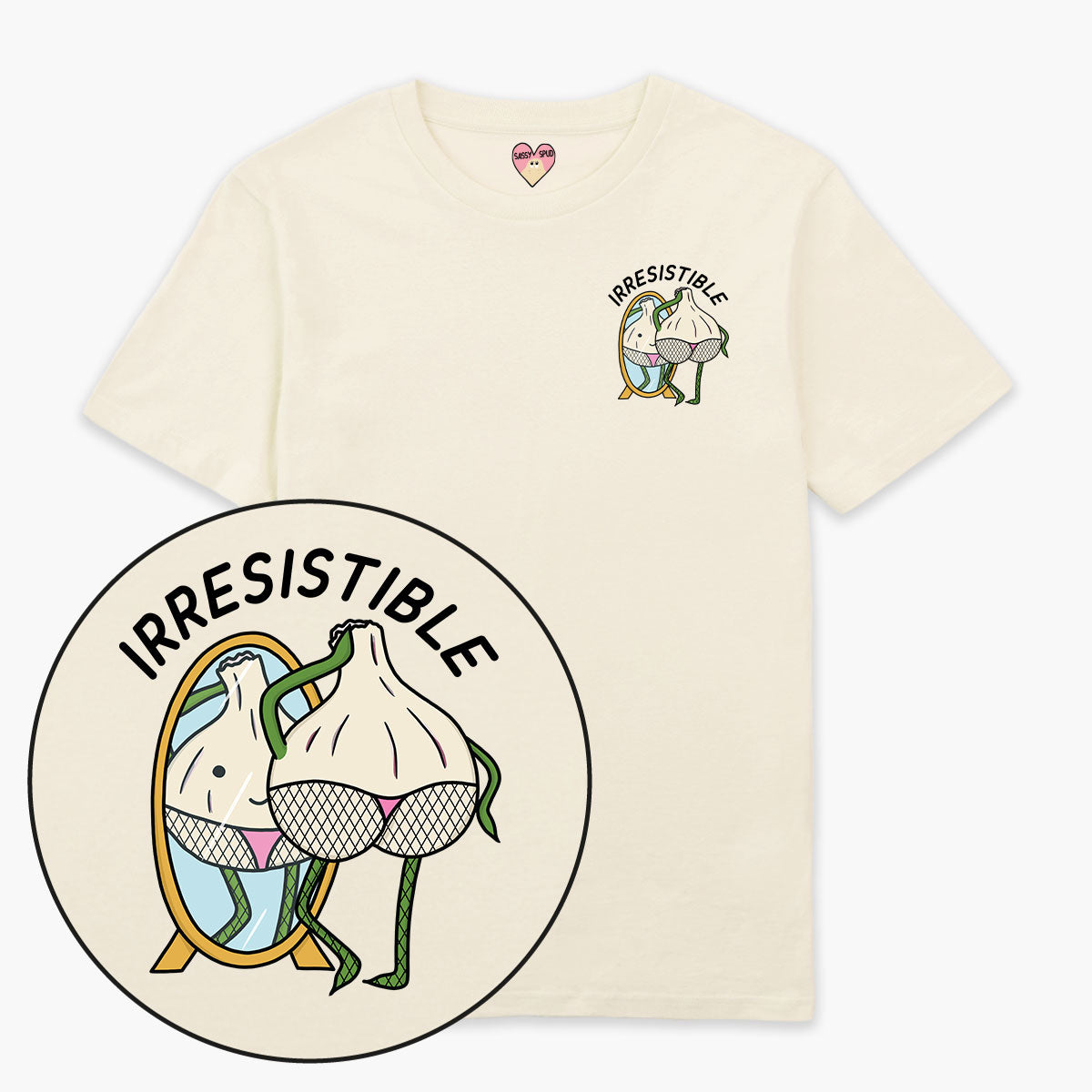 Irresistible T-Shirt (Unisex)-Printed Clothing, Printed T Shirt, EP01-Sassy Spud