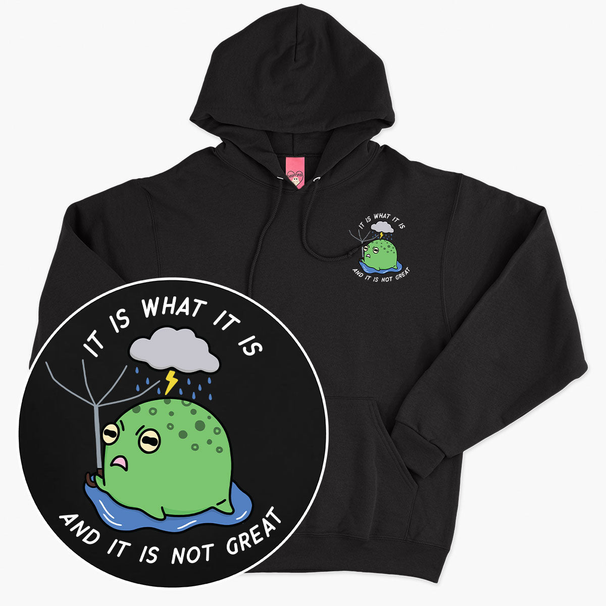 It Is What It Is Hoodie (Unisex)-Printed Clothing, Printed Hoodie, JH001-Sassy Spud