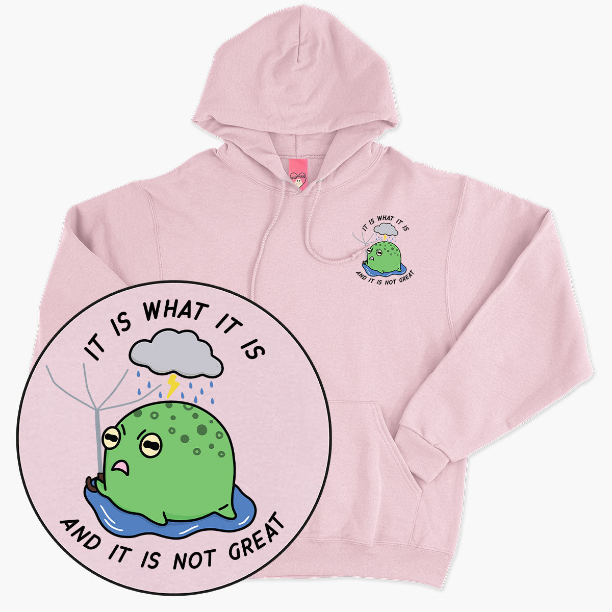 It Is What It Is Hoodie (Unisex)-Printed Clothing, Printed Hoodie, JH001-Sassy Spud