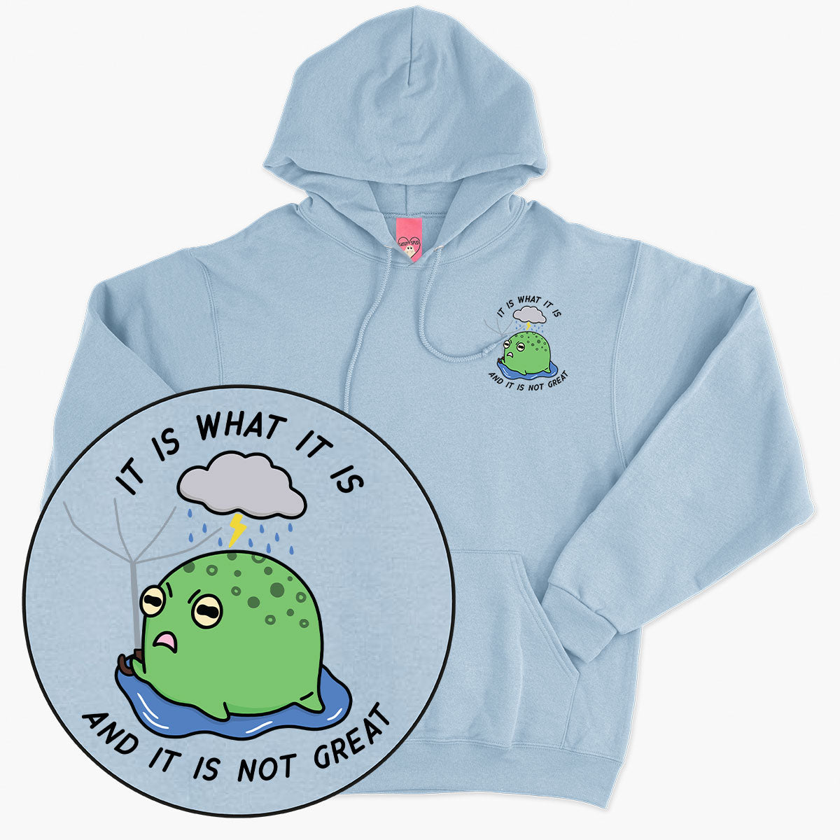 It Is What It Is Hoodie (Unisex)-Printed Clothing, Printed Hoodie, JH001-Sassy Spud