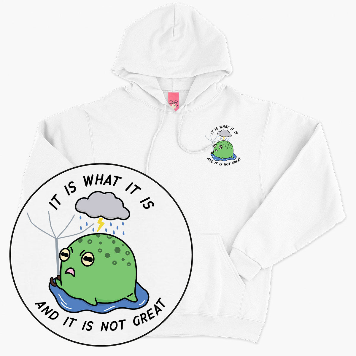 It Is What It Is Hoodie (Unisex)-Printed Clothing, Printed Hoodie, JH001-Sassy Spud