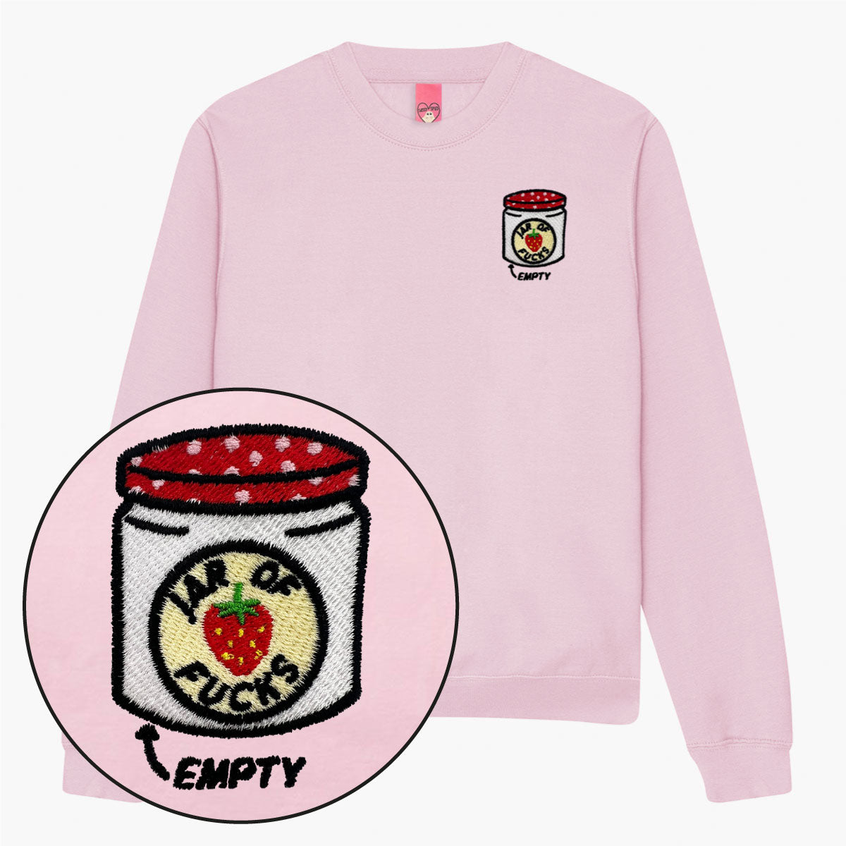 Jam Jar Embroidered Sweatshirt (Unisex)-Embroidered Clothing, Embroidered Sweatshirt, JH030-Sassy Spud