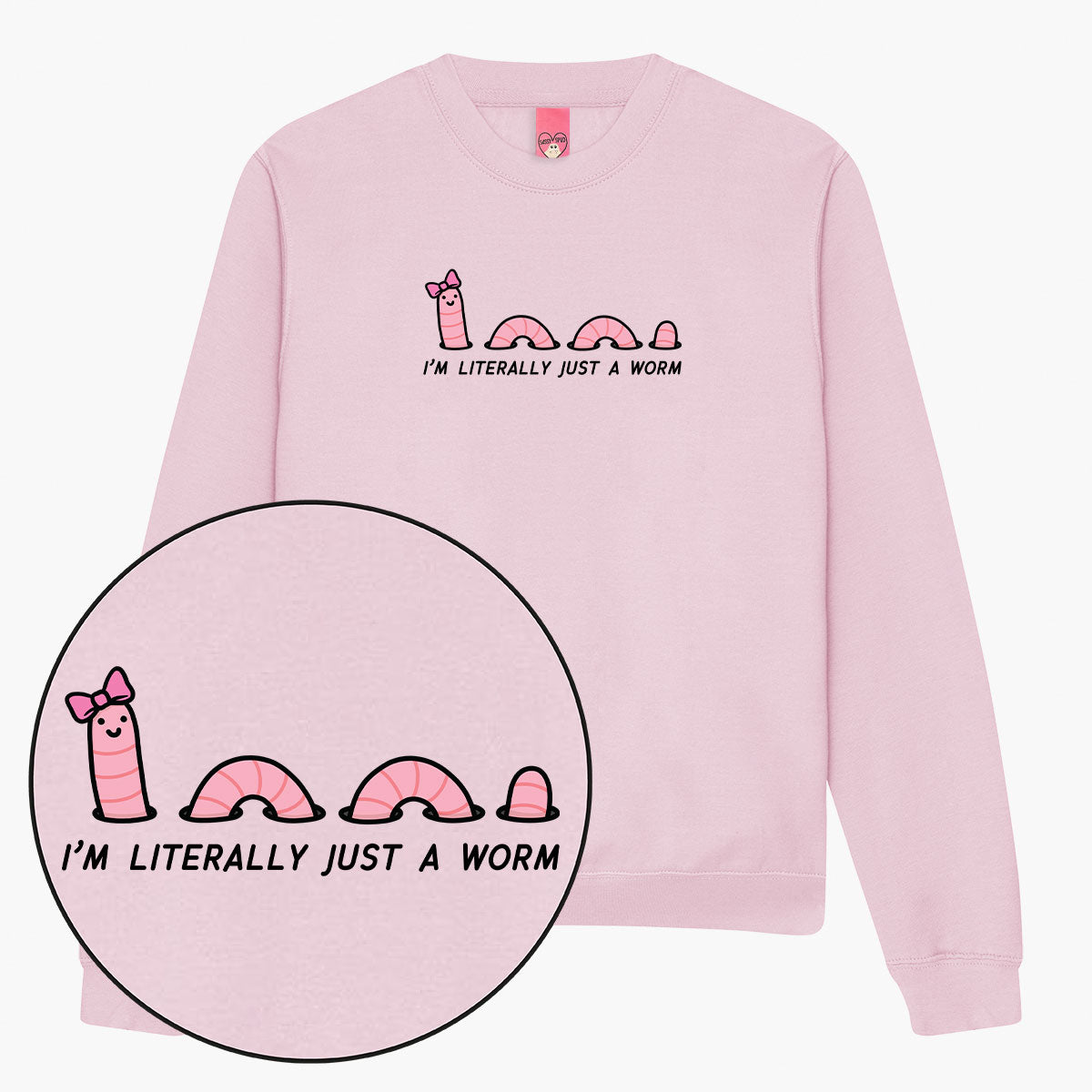 Just A Worm Sweatshirt (Unisex)-Printed Clothing, Printed Sweatshirt, JH030-Sassy Spud