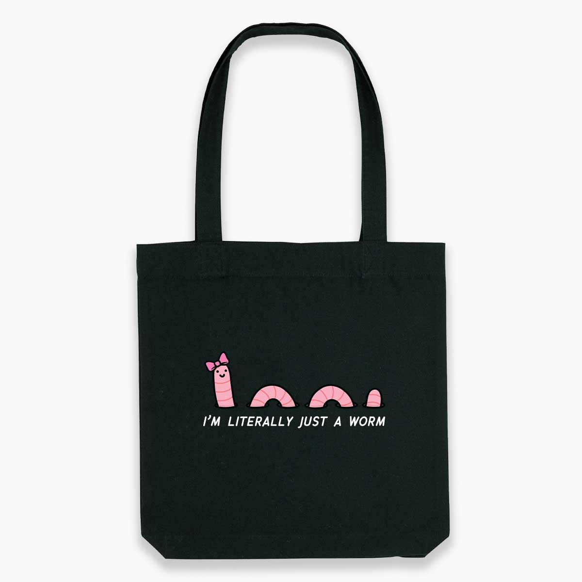 Just A Worm Tote Bag-Sassy Accessories, Sassy Gifts, Sassy Tote Bag, STAU760-Sassy Spud