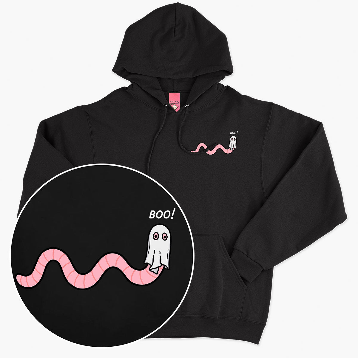 LIMITED EDITION: Ghosty Worm Halloween Hoodie (Unisex)-Printed Clothing, Printed Hoodie, JH001-Sassy Spud