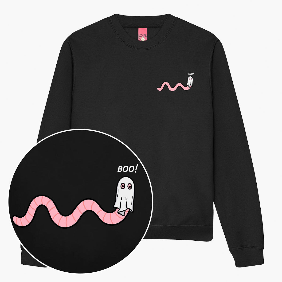 LIMITED EDITION: Ghosty Worm Halloween Sweatshirt (Unisex)-Printed Clothing, Printed Sweatshirt, JH030-Sassy Spud