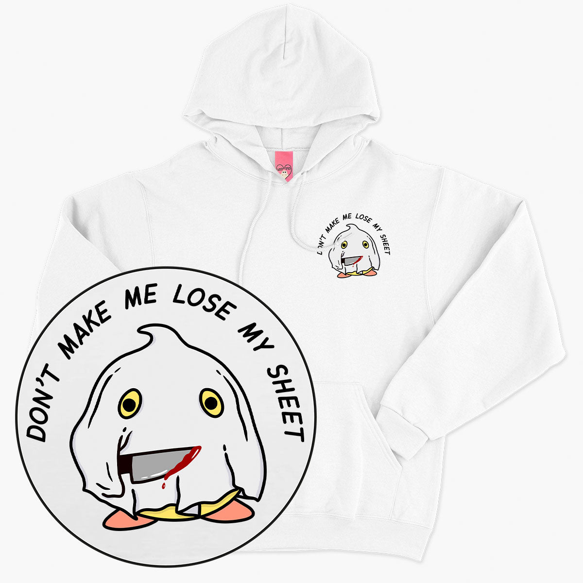 LIMITED EDITION: Stabby Sheet Halloween Hoodie (Unisex)-Printed Clothing, Printed Hoodie, JH001-Sassy Spud