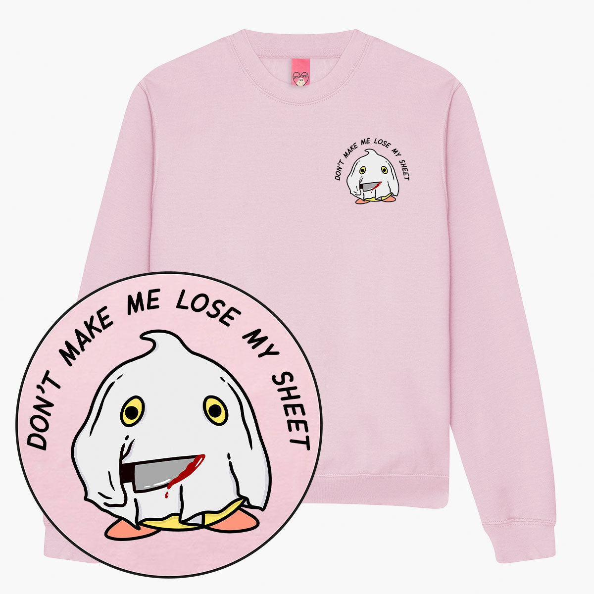LIMITED EDITION: Stabby Sheet Halloween Sweatshirt (Unisex)-Printed Clothing, Printed Sweatshirt, JH030-Sassy Spud