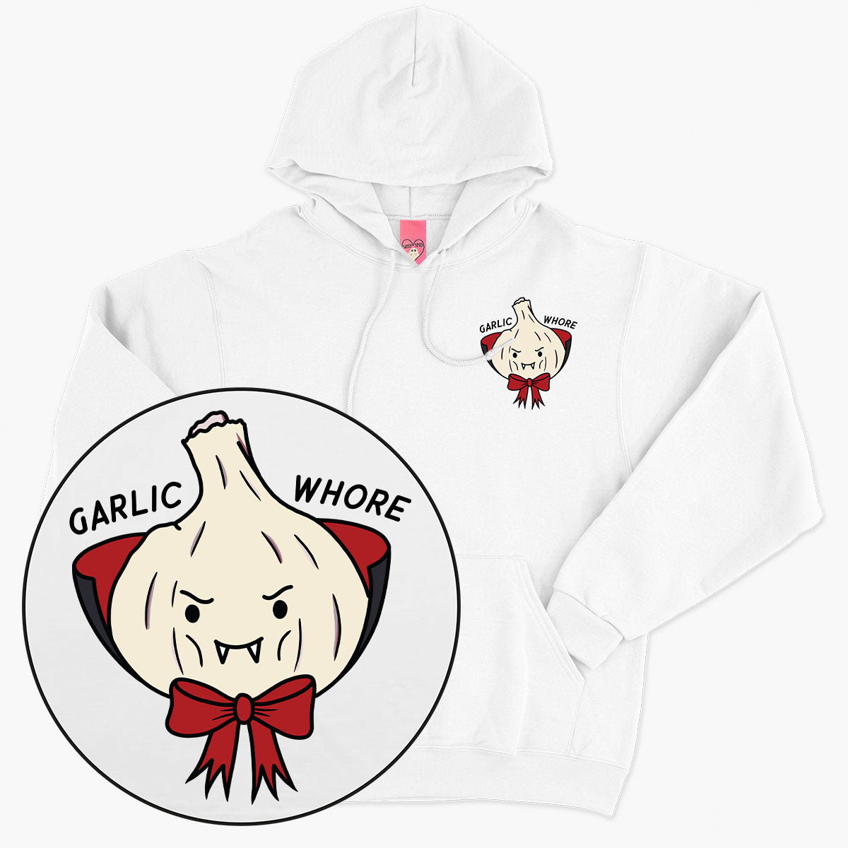 LIMITED EDITION: Vampire Garlic Whore Halloween Hoodie (Unisex)-Printed Clothing, Printed Hoodie, JH001-Sassy Spud