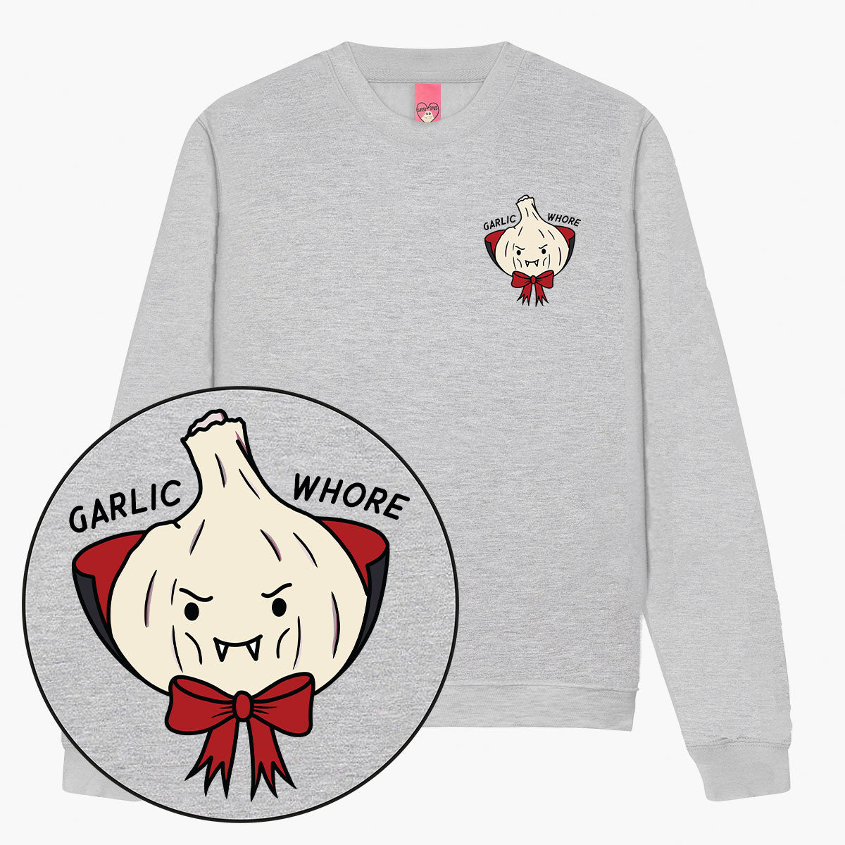 LIMITED EDITION: Vampire Garlic Whore Halloween Sweatshirt (Unisex)-Printed Clothing, Printed Sweatshirt, JH030-Sassy Spud