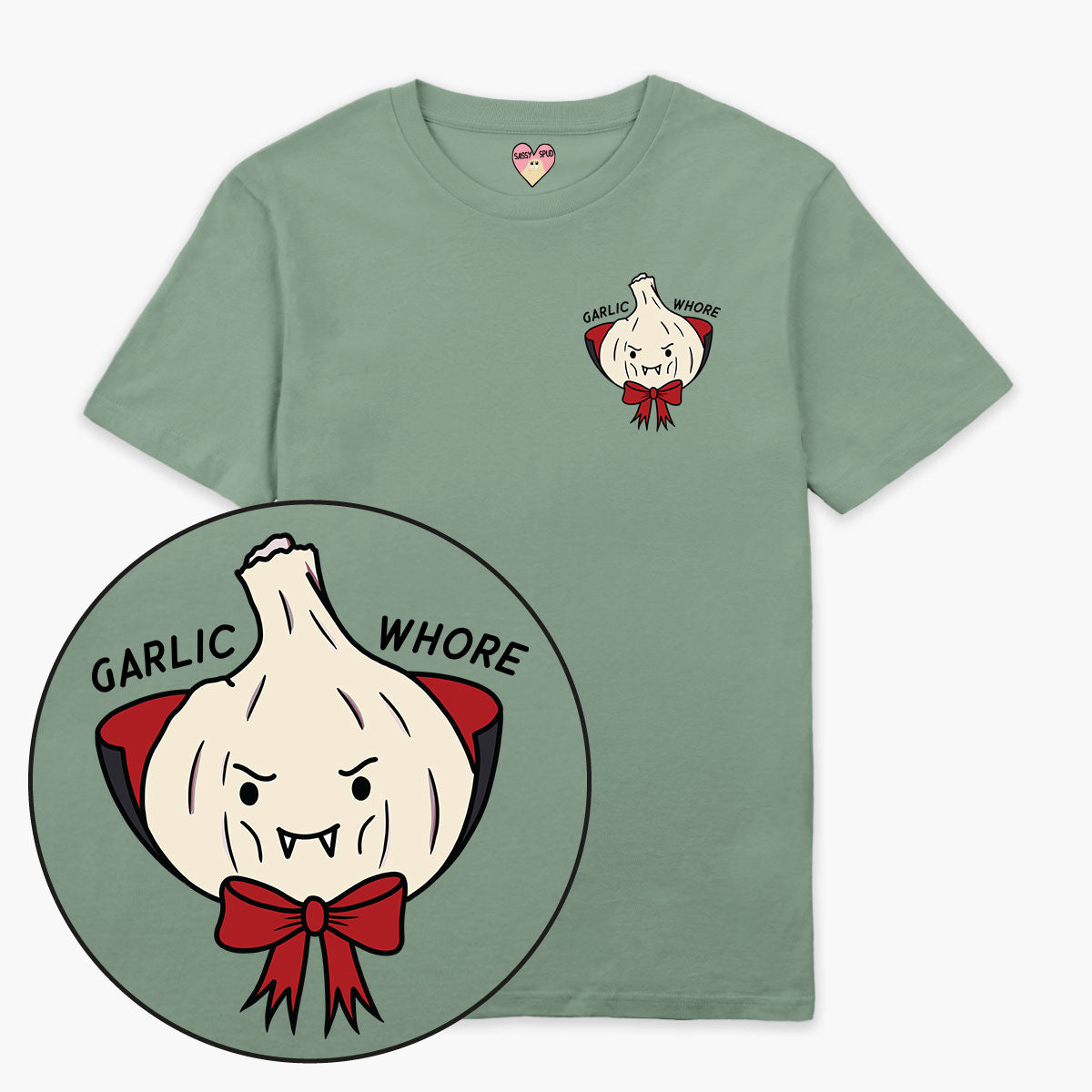 LIMITED EDITION: Vampire Garlic Whore Halloween T-Shirt (Unisex)-Printed Clothing, Printed T Shirt, EP01-Sassy Spud