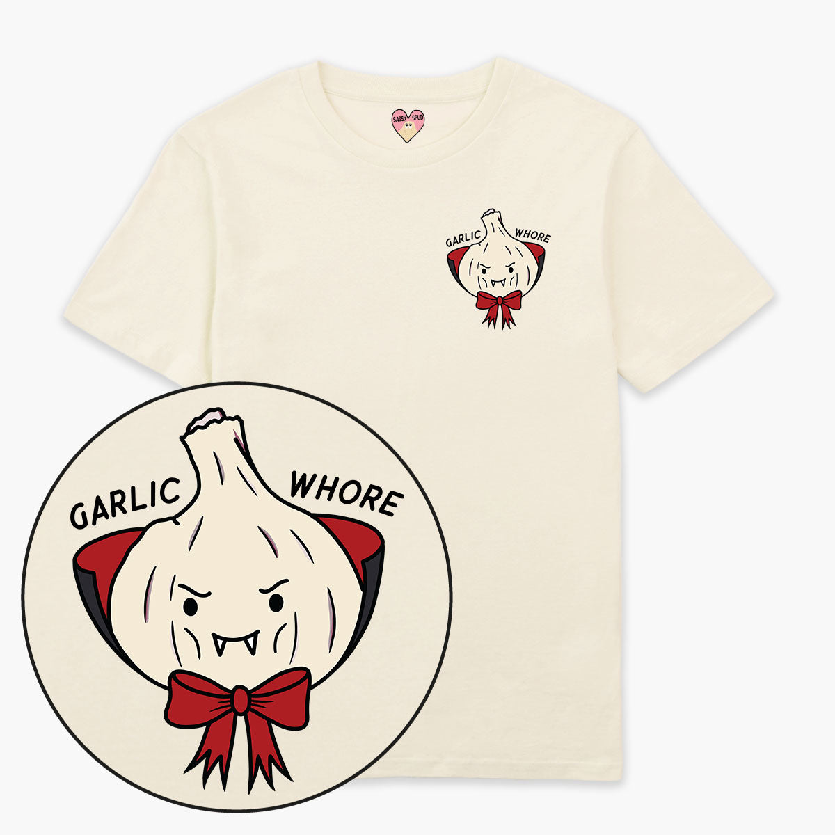 LIMITED EDITION: Vampire Garlic Whore Halloween T-Shirt (Unisex)-Printed Clothing, Printed T Shirt, EP01-Sassy Spud