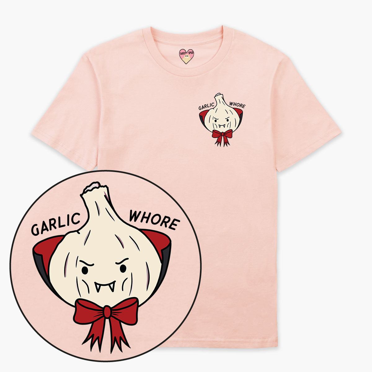 LIMITED EDITION: Vampire Garlic Whore Halloween T-Shirt (Unisex)-Printed Clothing, Printed T Shirt, EP01-Sassy Spud