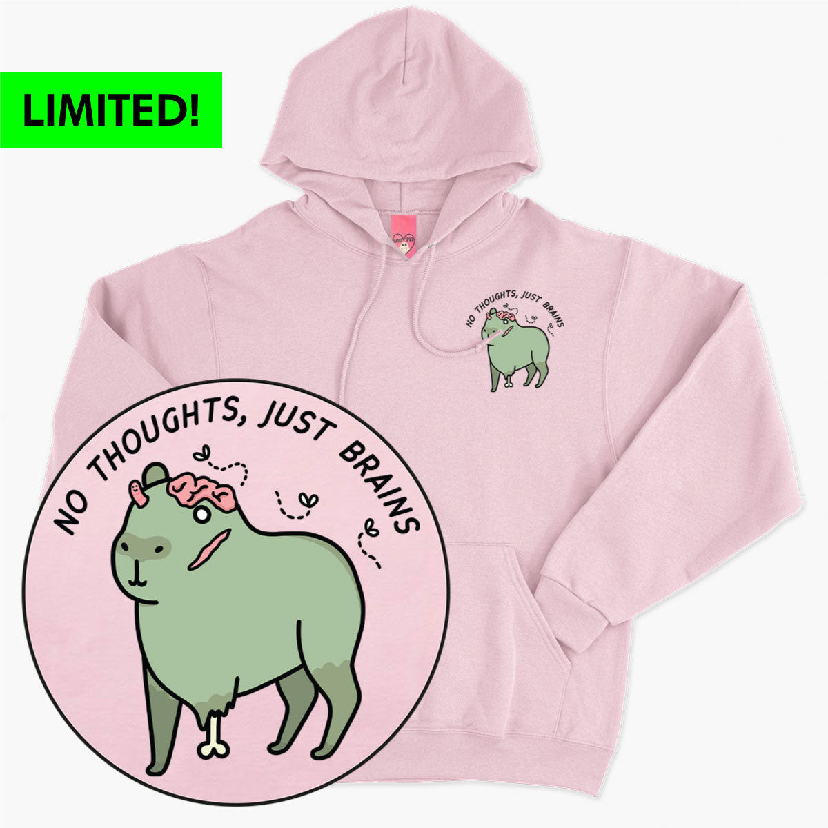 LIMITED EDITION: Zombie Capybara Halloween Hoodie (Unisex)-Printed Clothing, Printed Hoodie, JH001-Sassy Spud