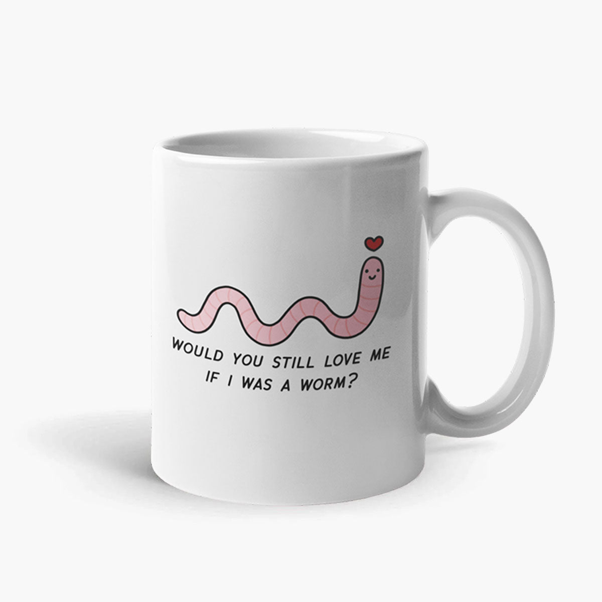 Love Me Worm Coffee Mug-Funny Gift, Funny Coffee Mug, 11oz White Ceramic-Sassy Spud