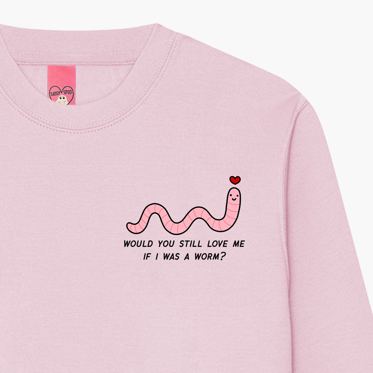 Love Me Worm Sweatshirt (Unisex)-Printed Clothing, Printed Sweatshirt, JH030-Sassy Spud