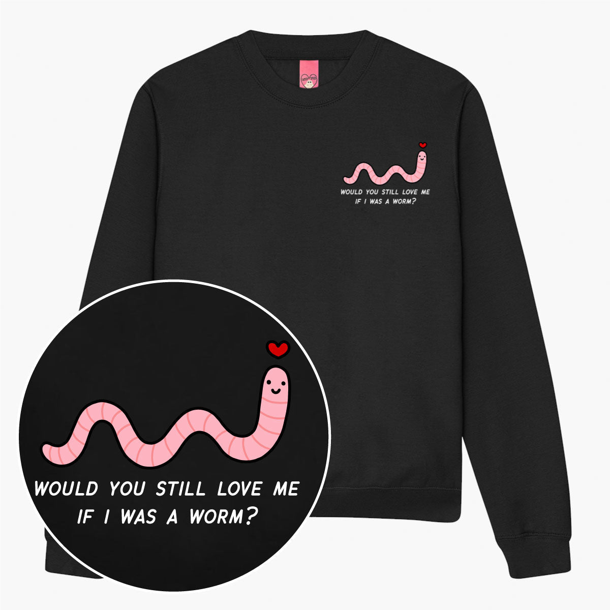 Love Me Worm Sweatshirt (Unisex)-Printed Clothing, Printed Sweatshirt, JH030-Sassy Spud