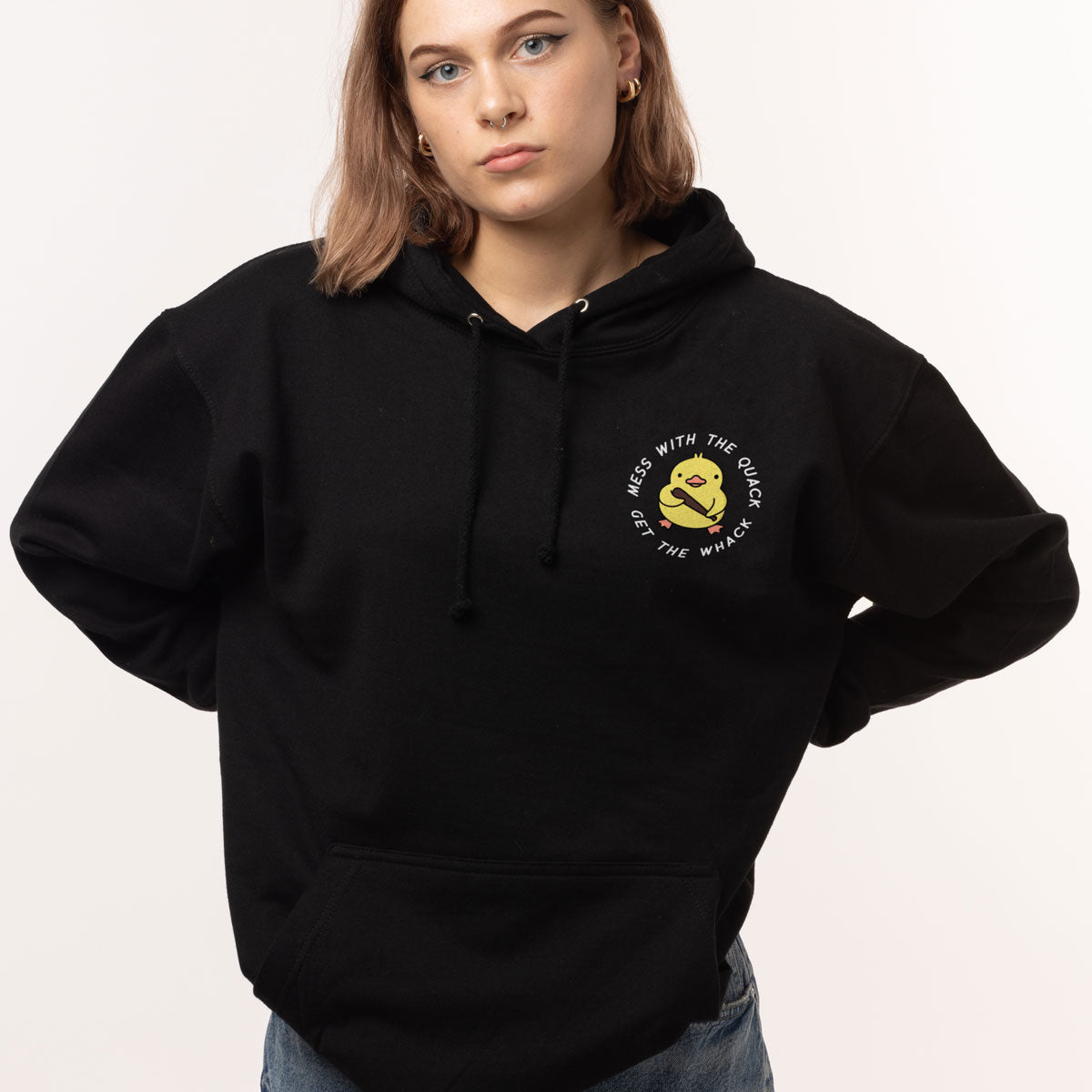 Mess With The Quack Hoodie (Unisex)-Printed Clothing, Printed Hoodie, JH001-Sassy Spud