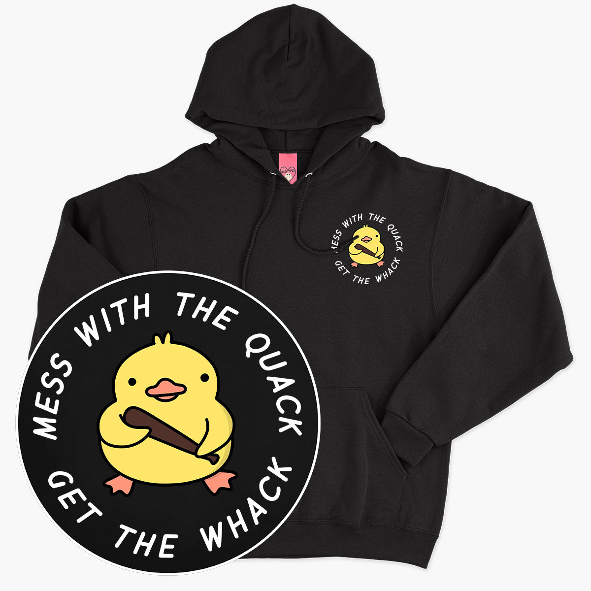 Mess With The Quack Hoodie (Unisex)-Printed Clothing, Printed Hoodie, JH001-Sassy Spud