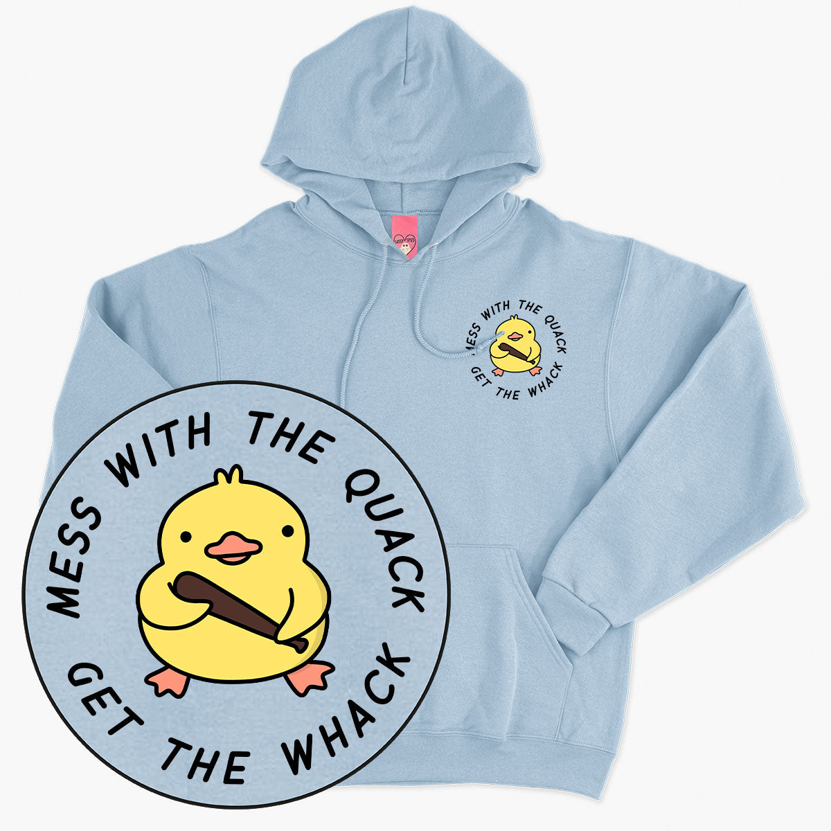 Mess With The Quack Hoodie (Unisex)-Printed Clothing, Printed Hoodie, JH001-Sassy Spud