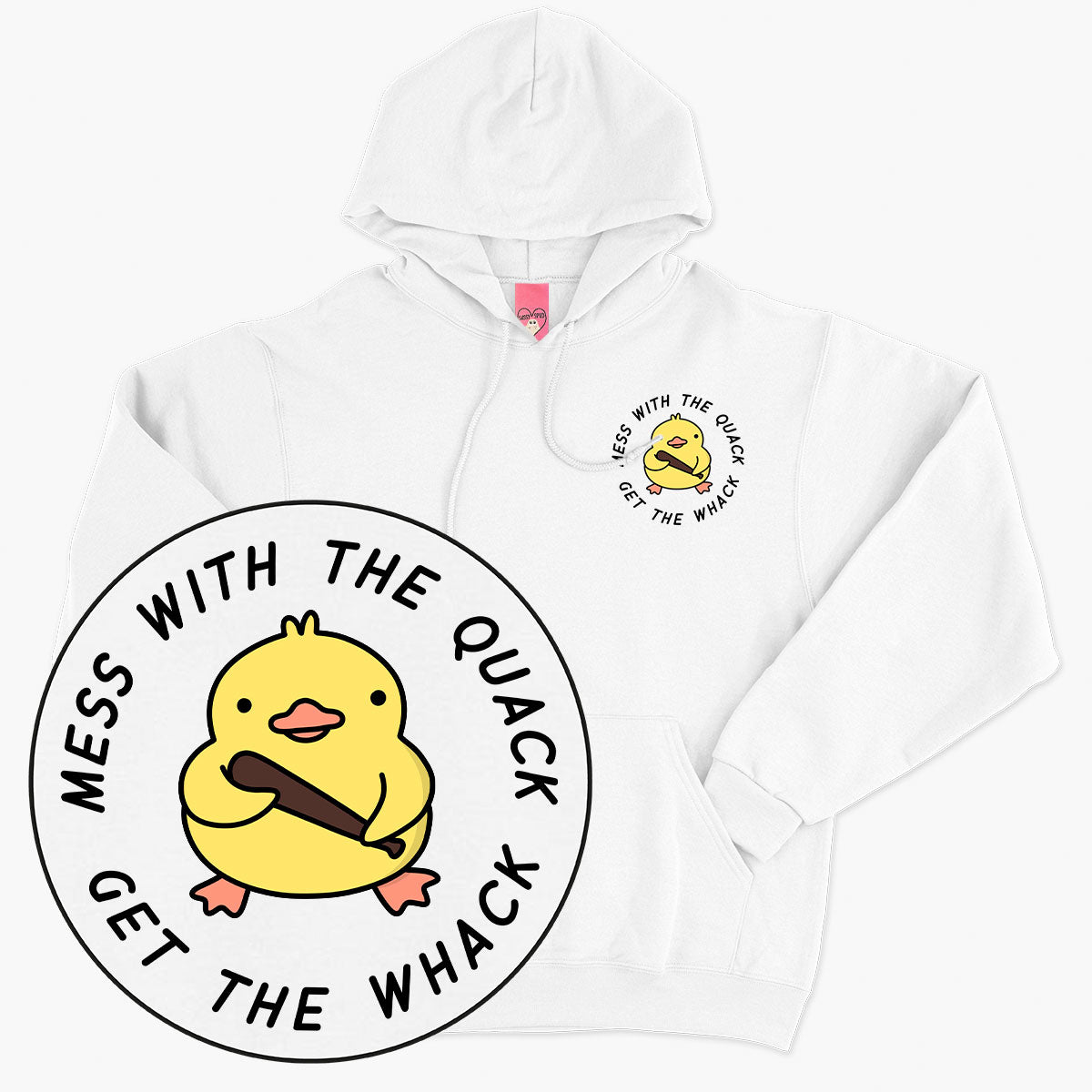 Mess With The Quack Hoodie (Unisex)-Printed Clothing, Printed Hoodie, JH001-Sassy Spud