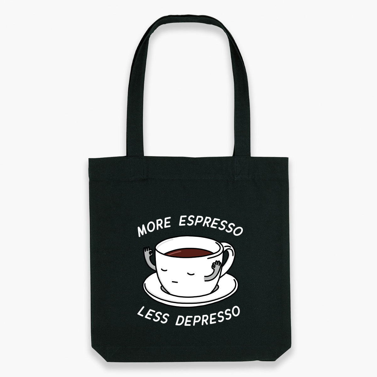 More Espresso Less Depresso Tote Bag-Sassy Accessories, Sassy Gifts, Sassy Tote Bag, STAU760-Sassy Spud