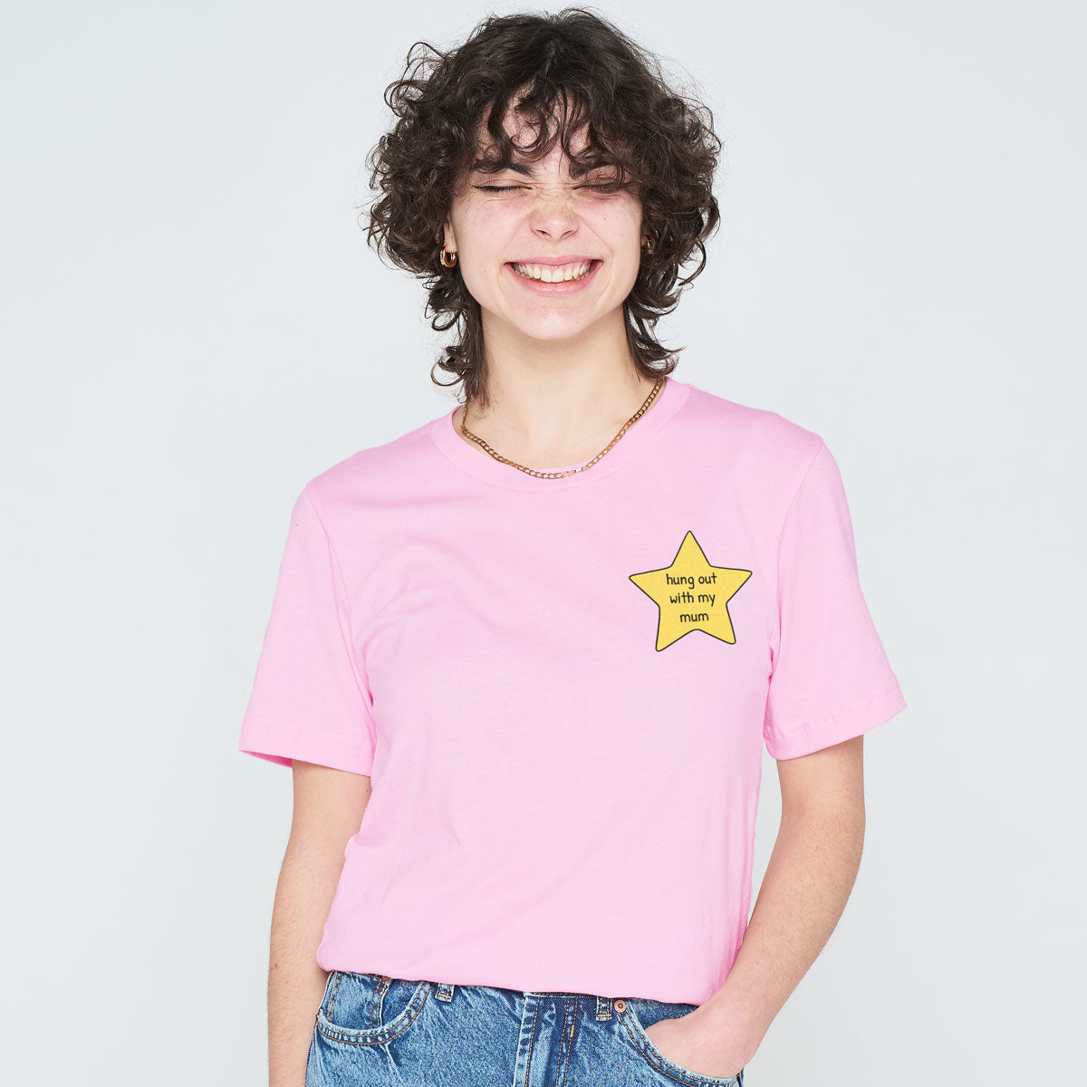 Mum Gold Star T-Shirt (Unisex)-Printed Clothing, Printed T Shirt, EP01-Sassy Spud