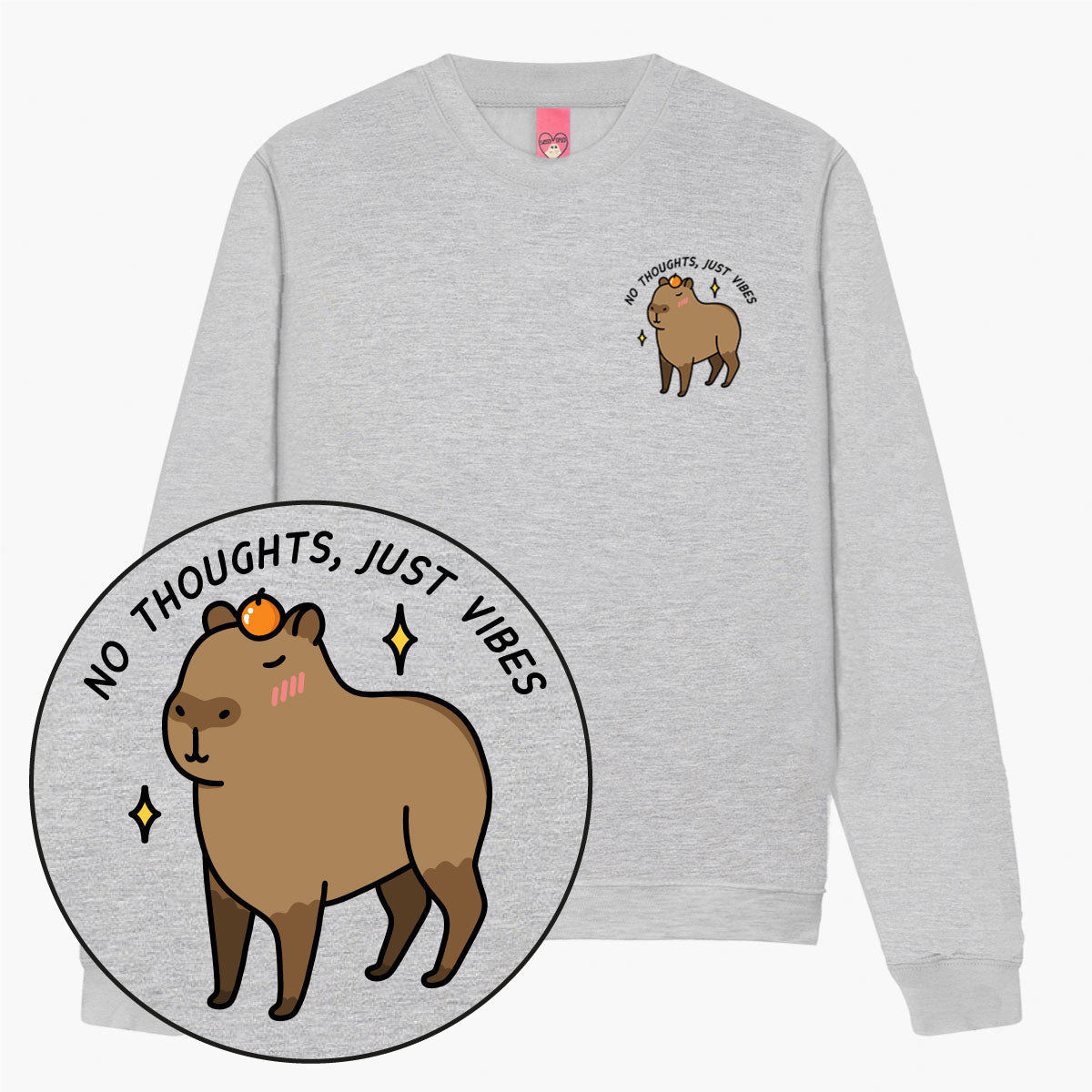 No Thoughts Just Vibes Sweatshirt (Unisex)-Printed Clothing, Printed Sweatshirt, JH030-Sassy Spud