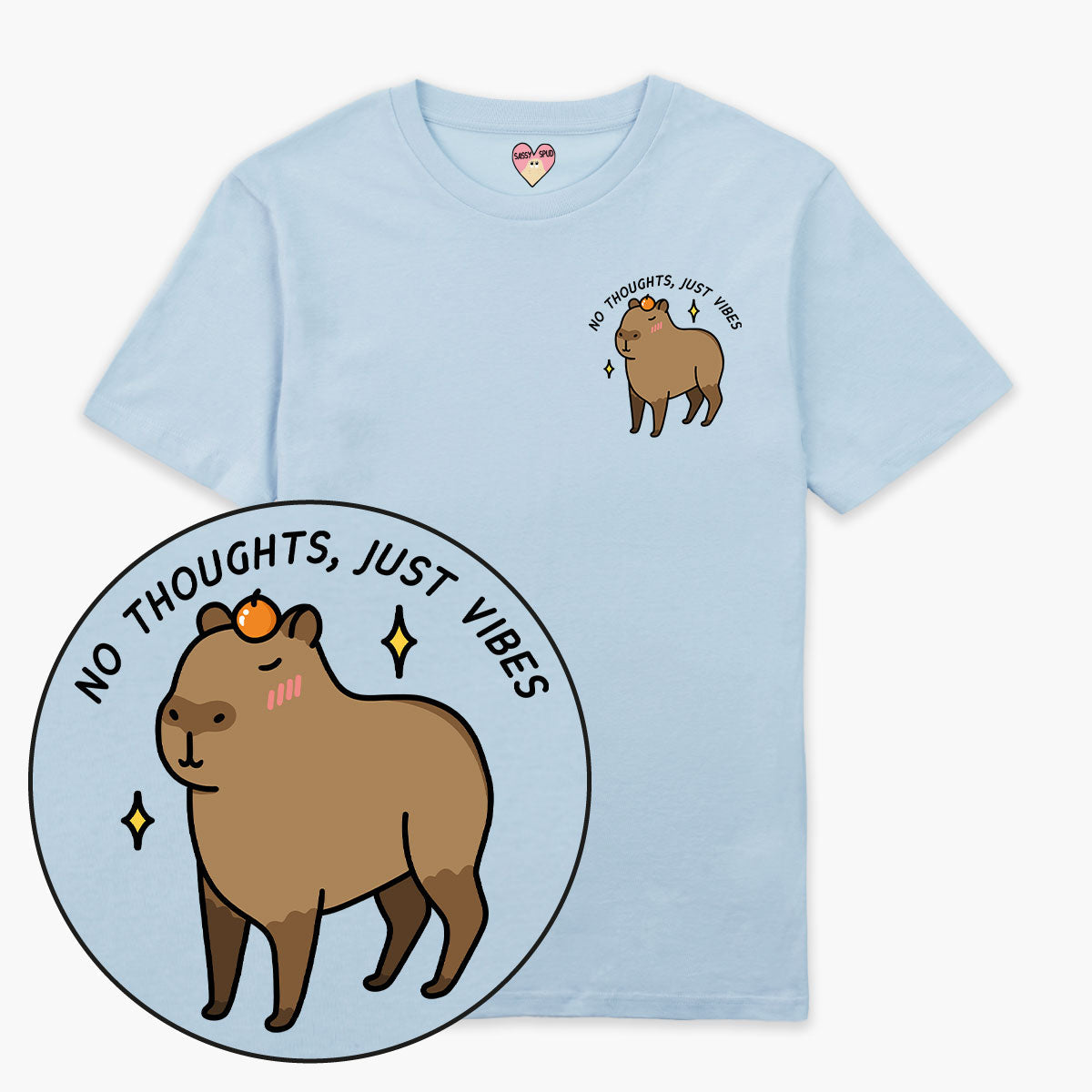 No Thoughts Just Vibes T-Shirt (Unisex)-Printed Clothing, Printed T Shirt, EP01-Sassy Spud