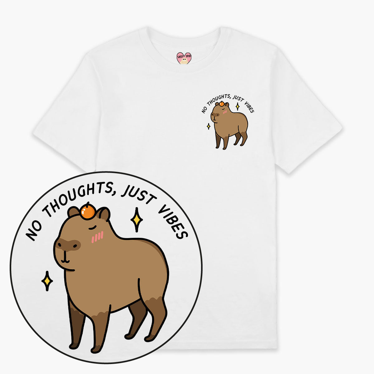 No Thoughts Just Vibes T-Shirt (Unisex)-Printed Clothing, Printed T Shirt, EP01-Sassy Spud