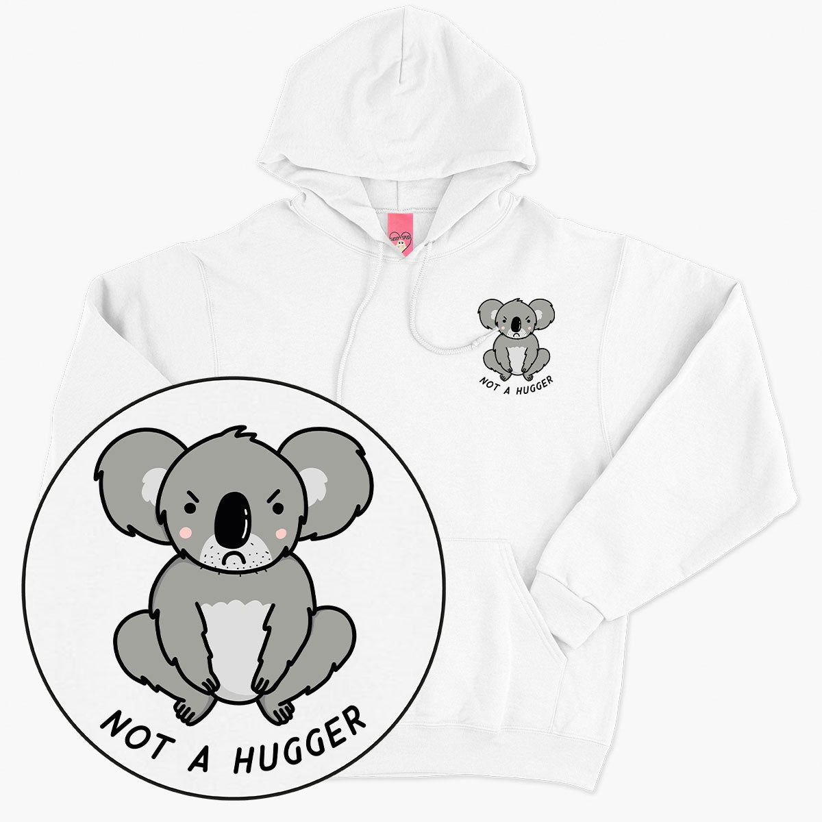 Not A Hugger Hoodie (Unisex)-Printed Clothing, Printed Hoodie, JH001-Sassy Spud