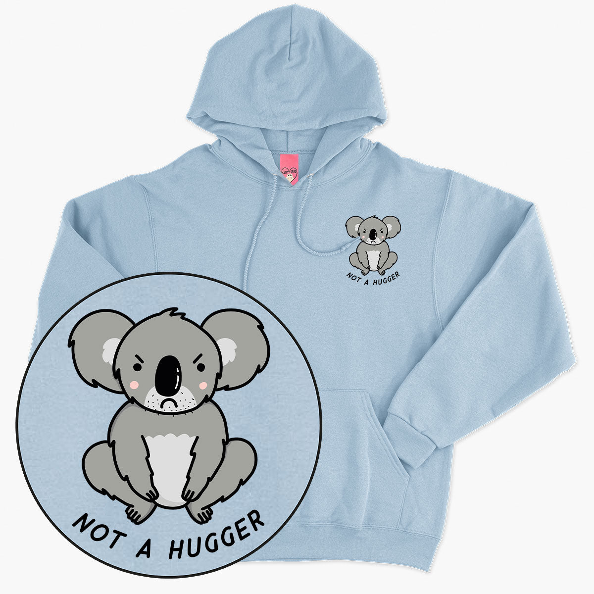 Not A Hugger Hoodie (Unisex)-Printed Clothing, Printed Hoodie, JH001-Sassy Spud
